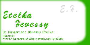 etelka hevessy business card